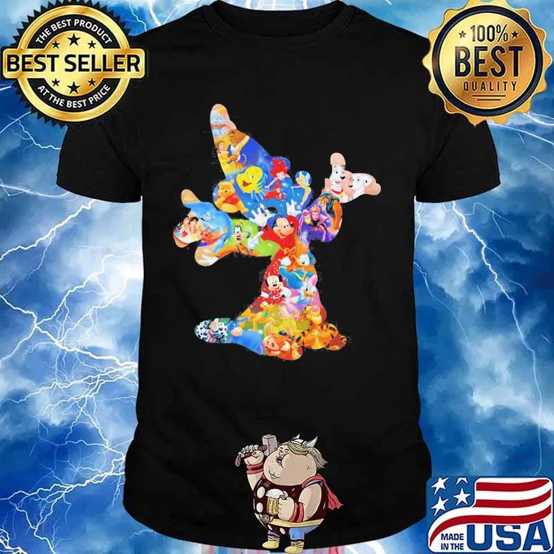 Disney mickey mouse and characters cartoon shirt