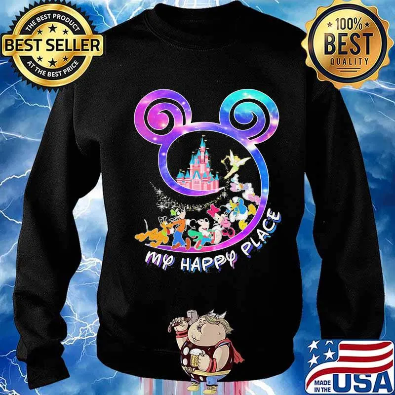 Disney mickey mouse and characters my happy place s Sweater