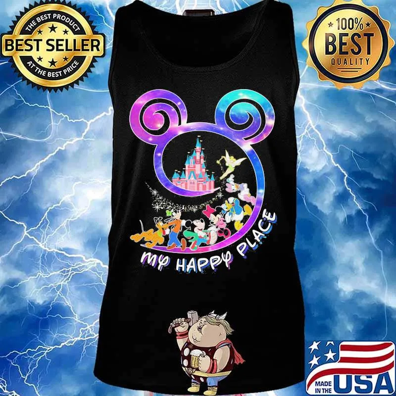 Disney mickey mouse and characters my happy place s Tank top
