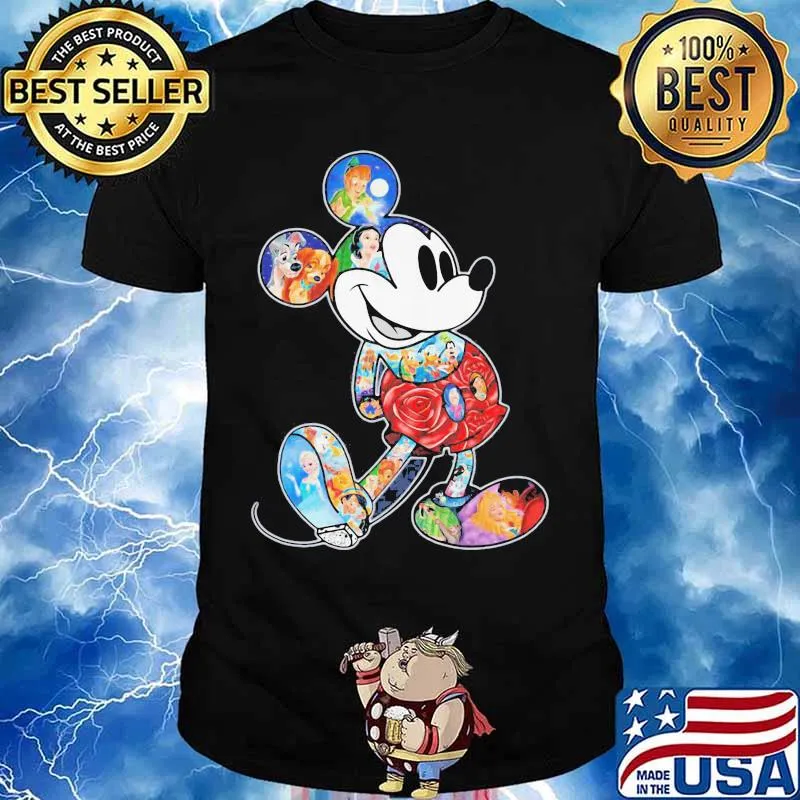 Disney mickey mouse and characters shirt