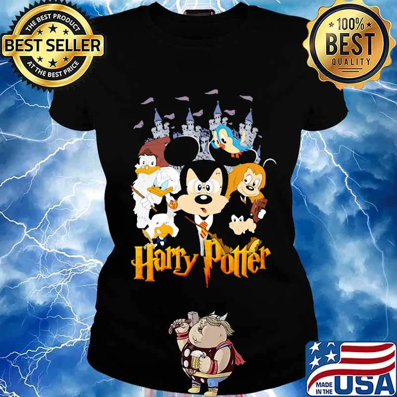Disney mickey mouse and friends harry potter s Ladies tee