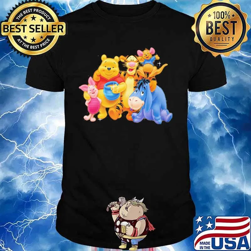 Disney pooh and friends cartoon shirt