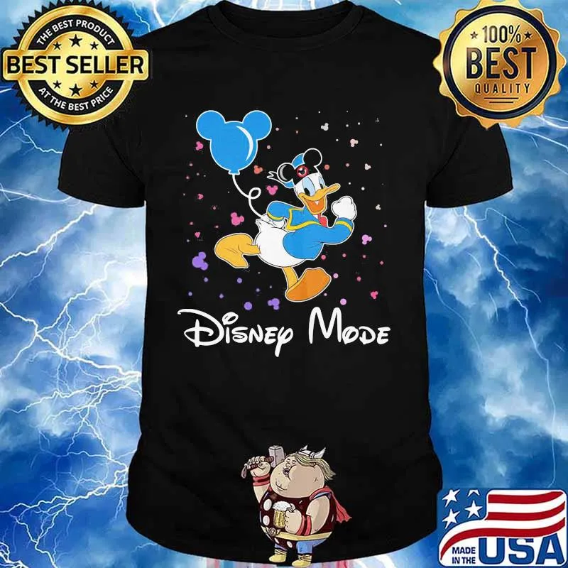 Donald duck disney mode balloon mickey mouse shirt
