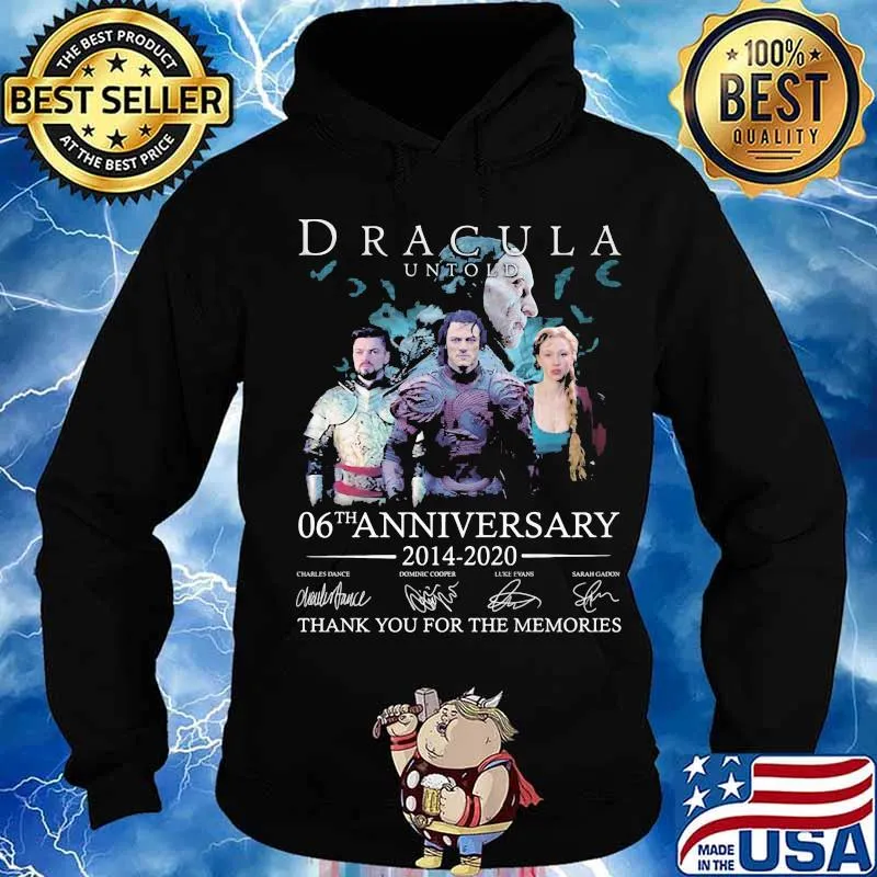 Dracula untold 06th anniversary 2014 2020 thank you for the memories signatures s Hoodie