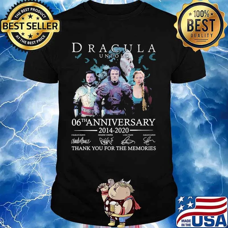 Dracula untold 06th anniversary 2014 2020 thank you for the memories signatures shirt