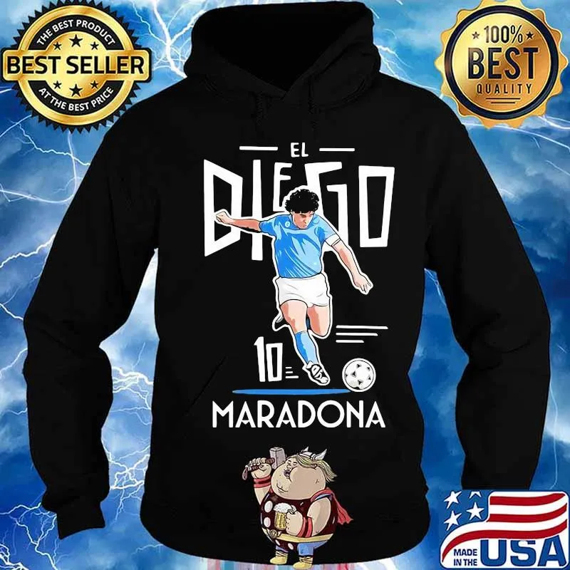 El Diego Maradona 10 Argentina Soccer Legend Shirt Hoodie