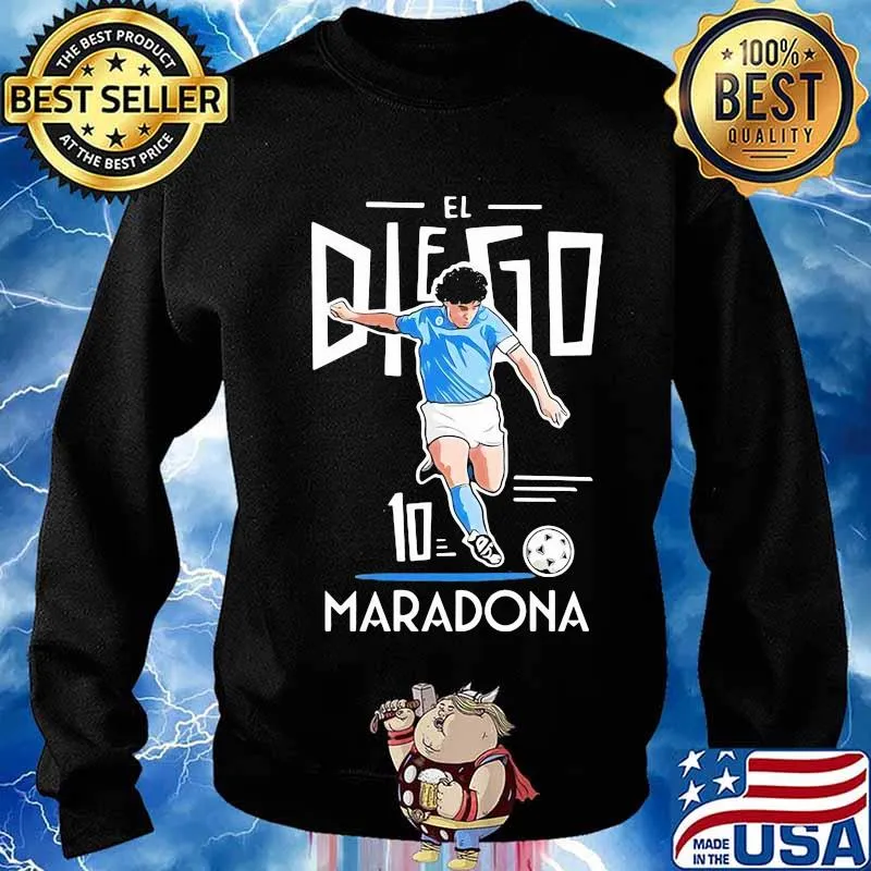 El Diego Maradona 10 Argentina Soccer Legend Shirt Sweater