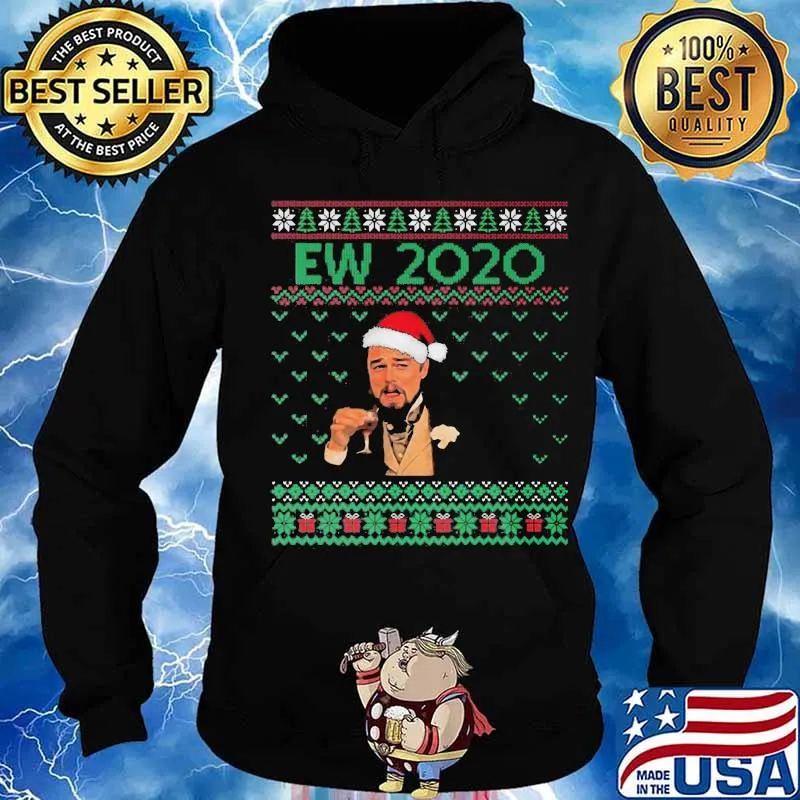 Ew 2020 Wine Wear Hat Santa Urgly Merry Christmas Shirt Hoodie