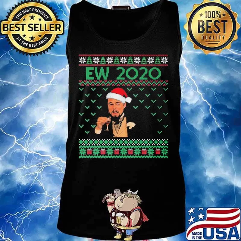 Ew 2020 Wine Wear Hat Santa Urgly Merry Christmas Shirt Tank top