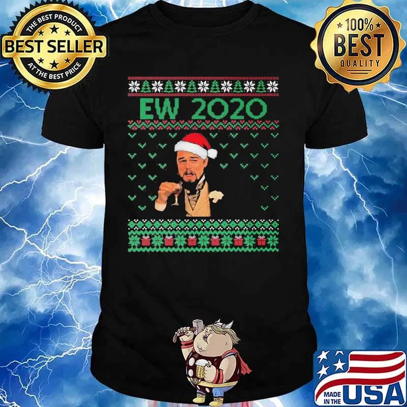 Ew 2020 Wine Wear Hat Santa Urgly Merry Christmas Shirt