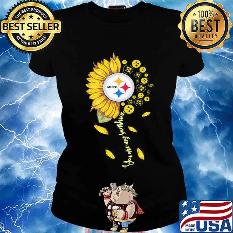 Flower Steelers You Are Sunshine My Early Sunshine Heart Gold Shirt Ladies tee