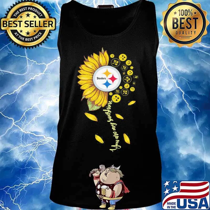 Flower Steelers You Are Sunshine My Early Sunshine Heart Gold Shirt Tank top