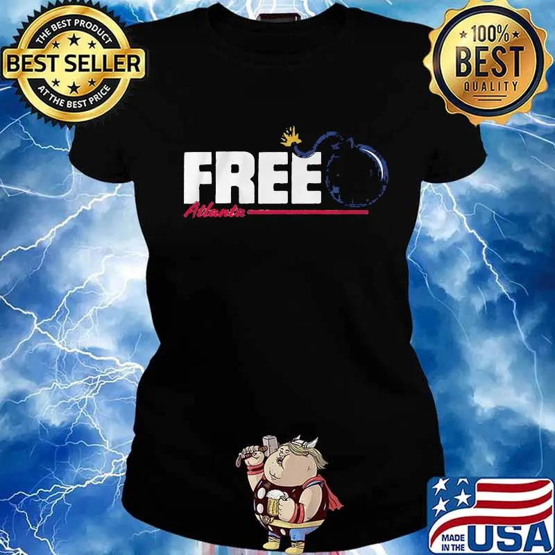 Free atlanta braves baseball bomb s Ladies tee