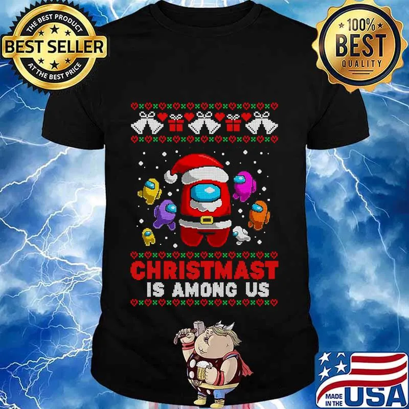 Funny Christmas Costume Among stars Game Us Shirt