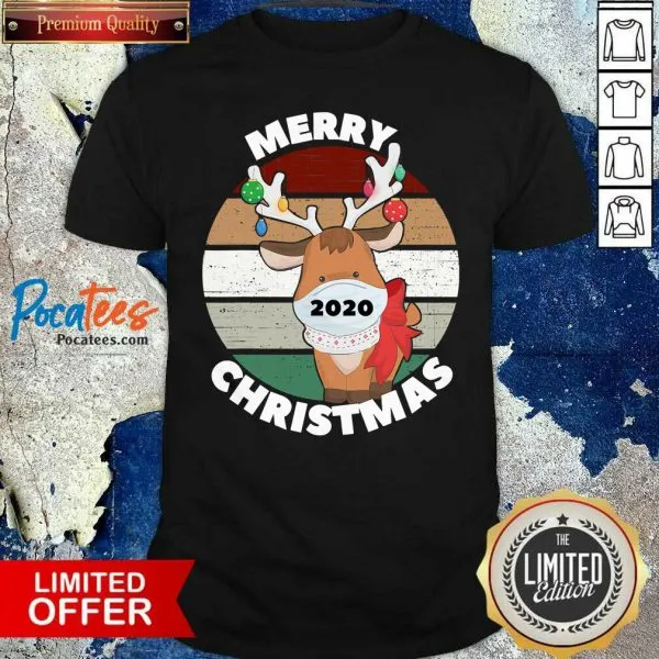 Funny Merry Christmas 2020 Reindeer Wear Mask Vintage Shirt