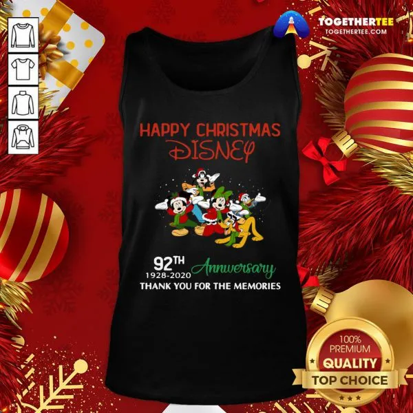 Good Christmas Disney 92th Anniversary Thank You For The Memories Shirt - Image 3
