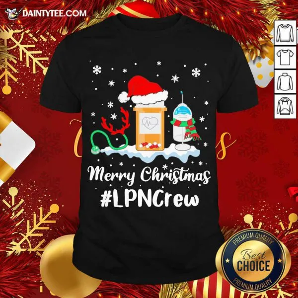 Good Nurse Santa Vaccine Merry Christmas Lpn Crew Shirt
