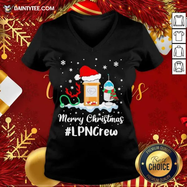Good Nurse Santa Vaccine Merry Christmas Lpn Crew Shirt - Image 4