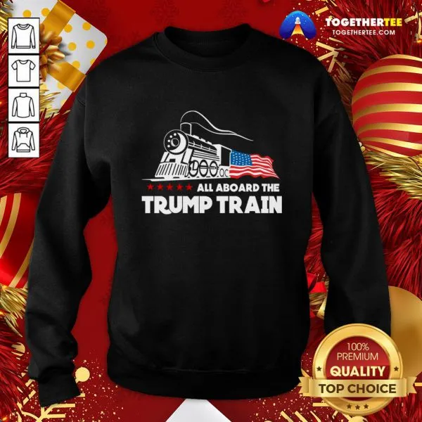 Great 2020 All Aboard The Trump Train Keep America Great Signature Shirt - Image 4