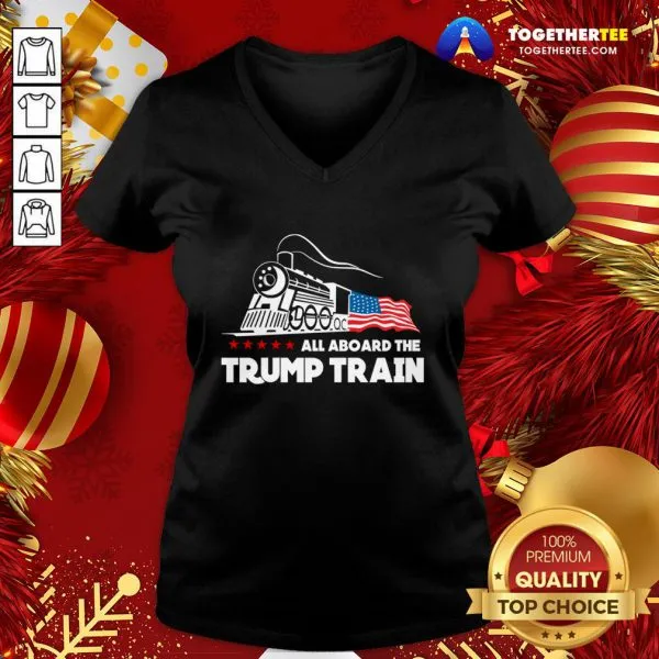 Great 2020 All Aboard The Trump Train Keep America Great Signature Shirt - Image 2