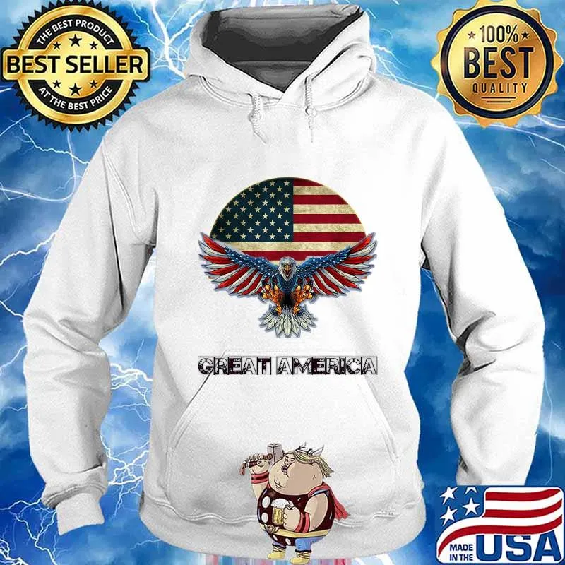 Great America Trump Falcon Eagle American Flag Shirt Hoodie