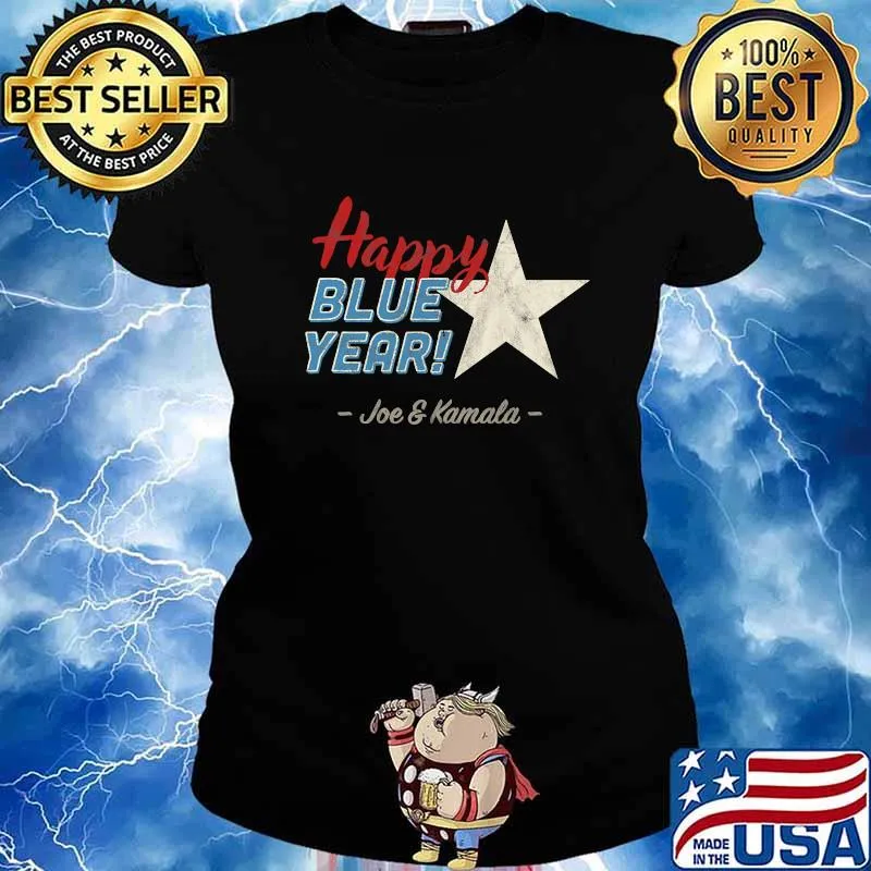 Happy Blue Year Joe Biden Kamala Harris Vintage Shirt Ladies tee