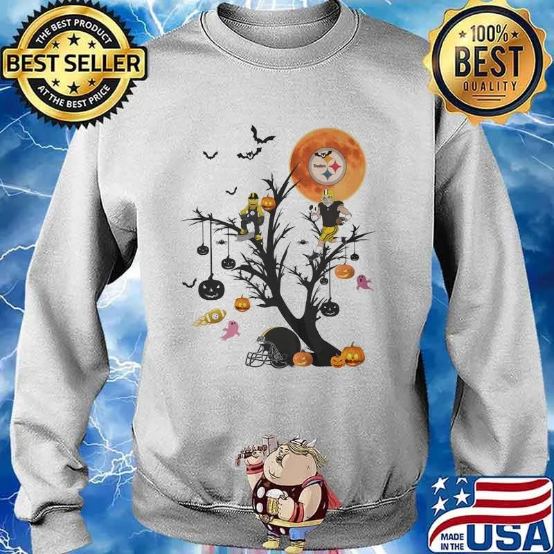 Happy halloween tree pittsburgh steelers moon s Sweater