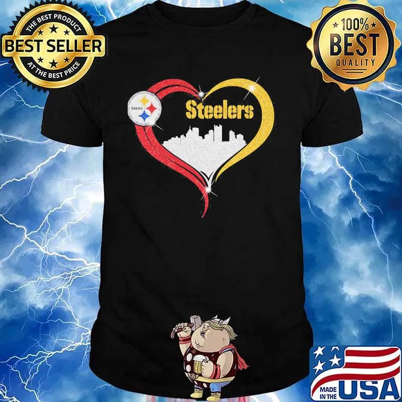 Heart Red Gold Steelers City Shirt