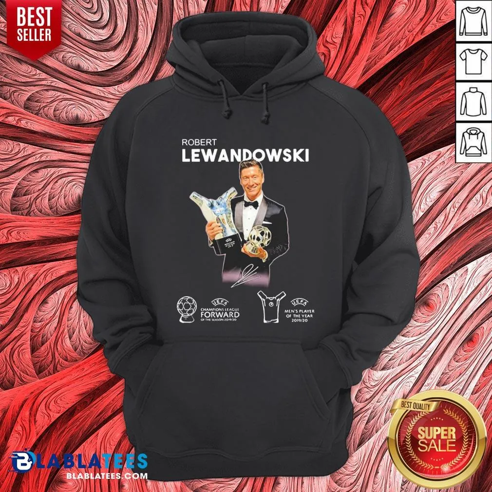 Original Robert Lewandowski Golden Ball UEFA Champions 2019 2020 Signature Shirt - Image 5