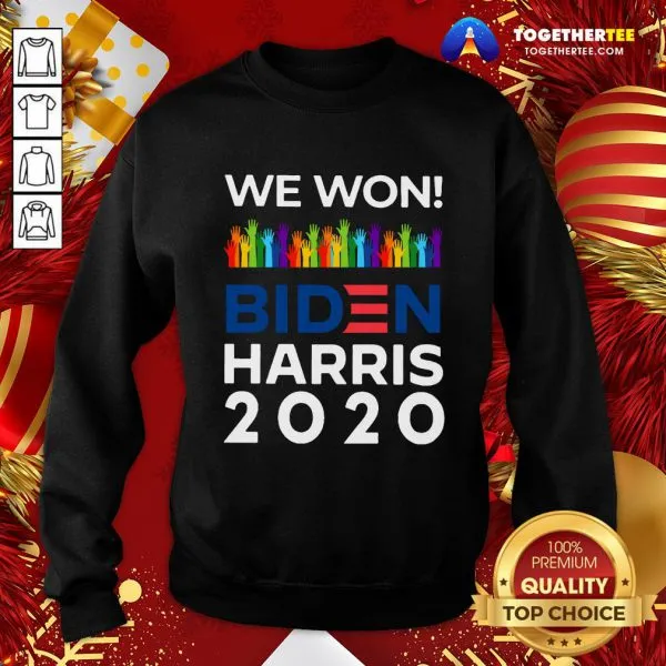 Hot We Won Biden Harris 2020 For President Lgbt Election Celebrate T-shirt - Image 4
