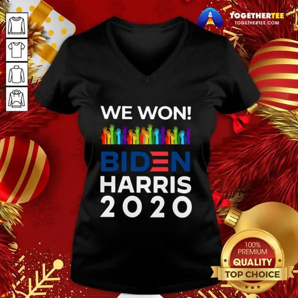 Hot We Won Biden Harris 2020 For President Lgbt Election Celebrate T-shirt - Image 2
