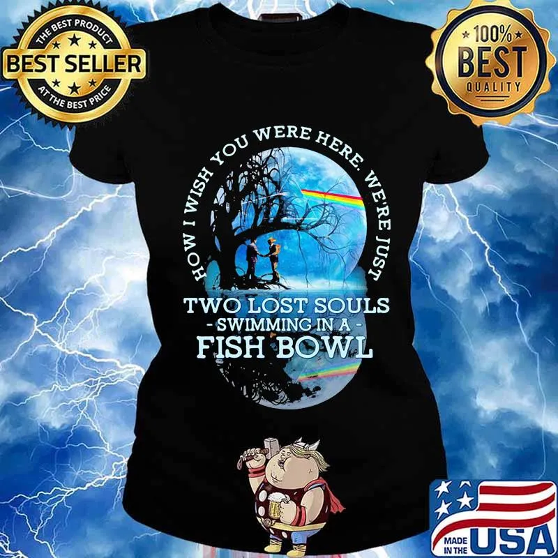 How Wish You Werw Here We’re Just Two Lost Souls Swimming In A Fish Bowl Lgbt Shirt Ladies tee