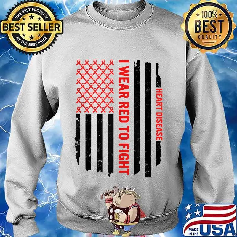 I wear red day fight heart disease awareness ribbon chd mom s Sweater