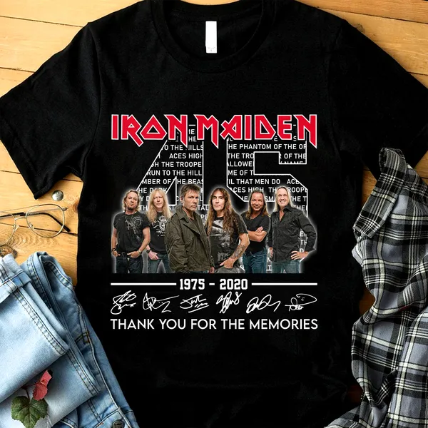 Iron Maiden 45th Anniversary 1975-2020 Thank You For The Memories T-shirt Hoodie Tank Top Size S To 5xl