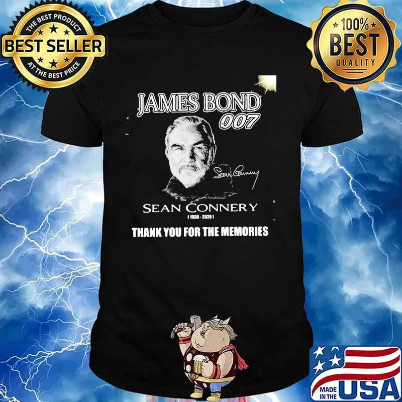 James bond 007 sean connery 1930 2020 thank you for the memories signature shirt