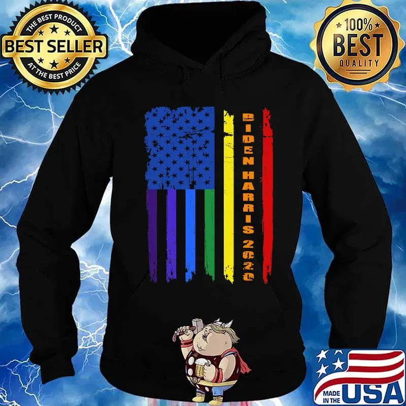Joe Biden Kamala Harris 2020 LGBTQ American Flag Shirt Hoodie