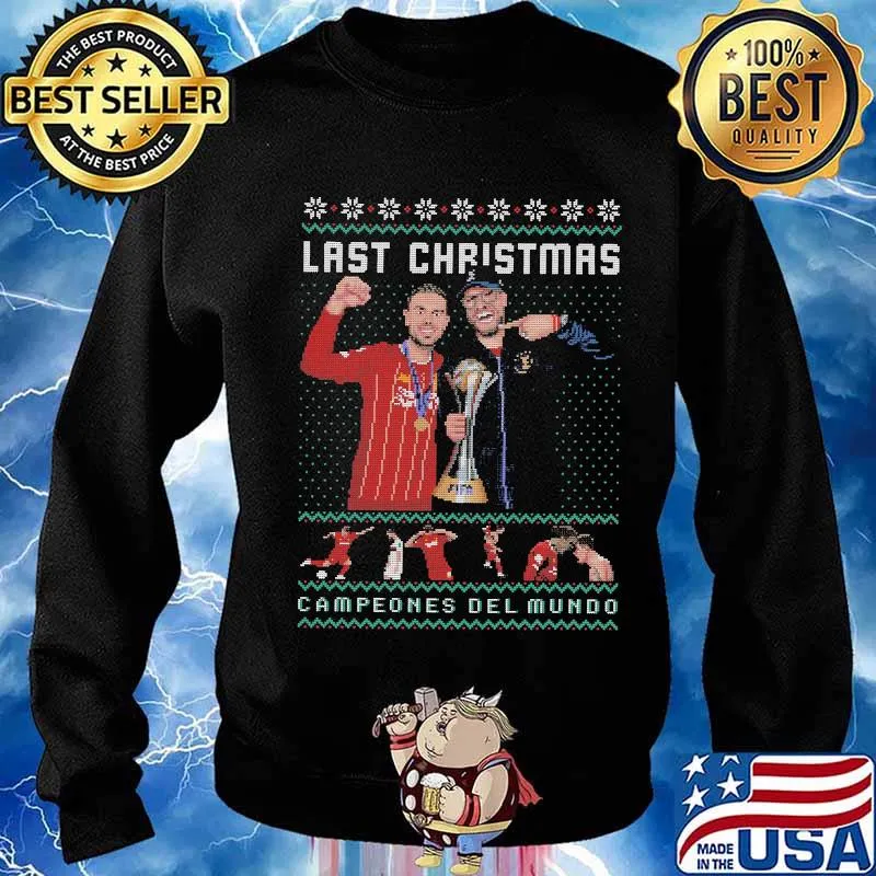 Last christmas campeones del mundo liverpool ugly s Sweater