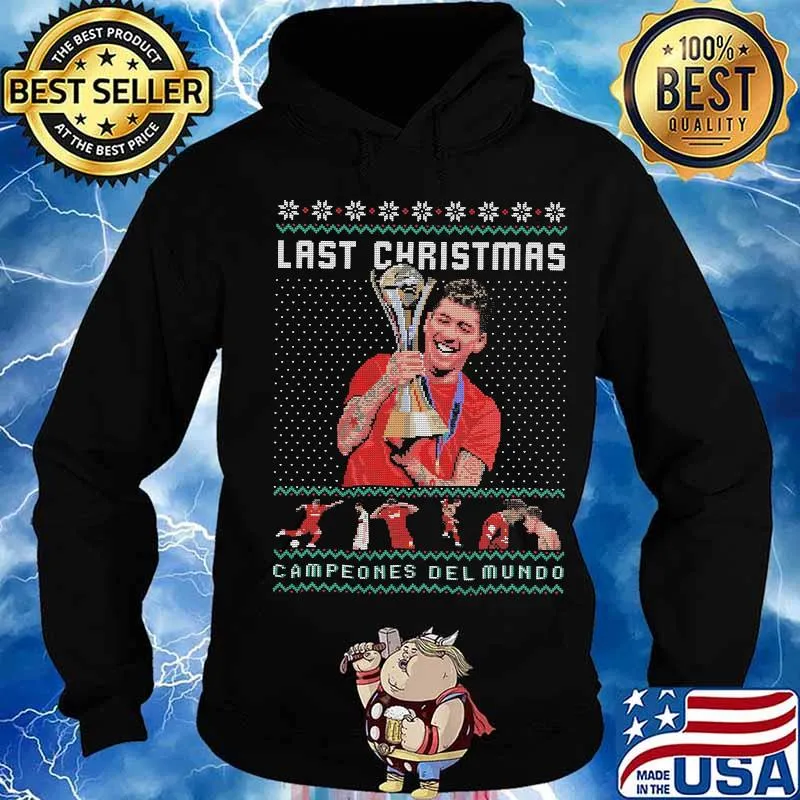 Last christmas campeones del mundo s Hoodie