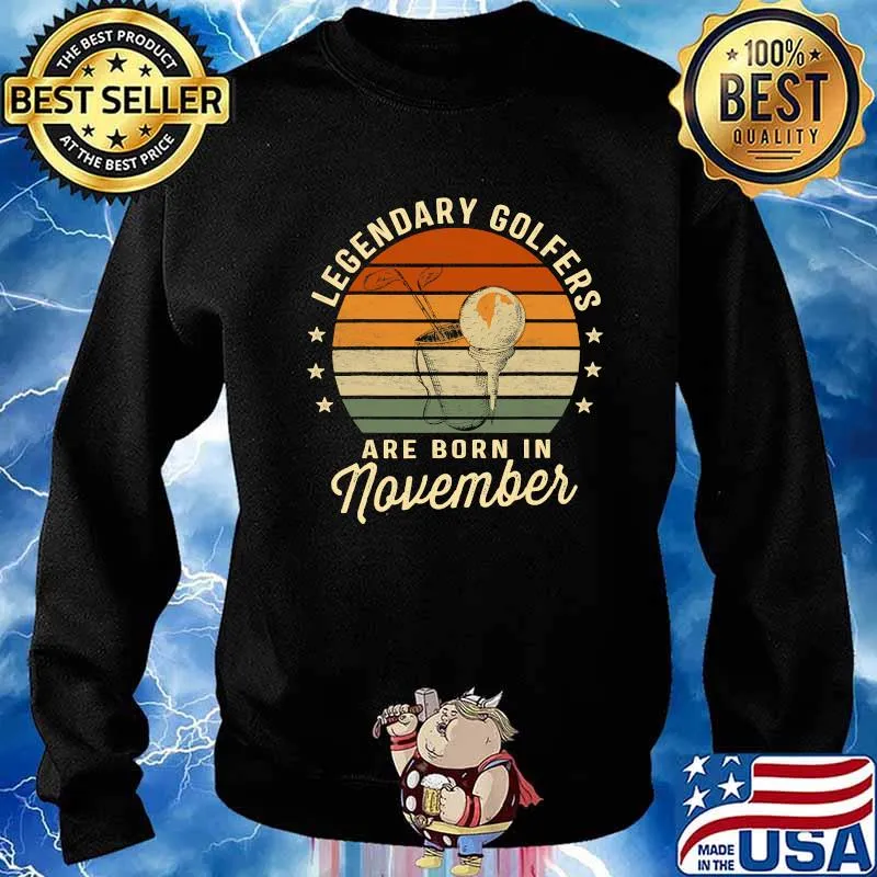 Legendary Golfers Are Born In November Birthday Golf Vintage Shirt Sweater