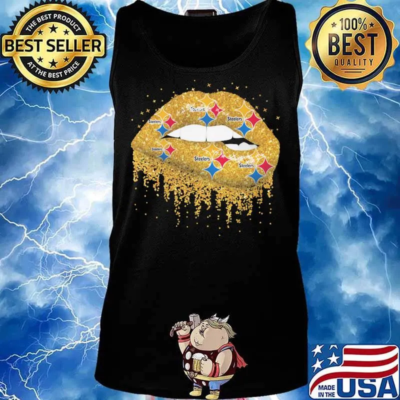 Lips pittsburgh steelers logo diamond s Tank top