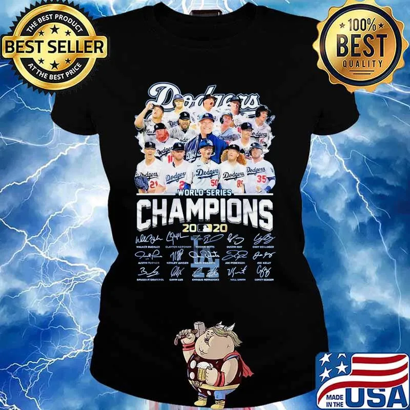 Los angeles dodgers world series champions 2020 signatures s Ladies tee