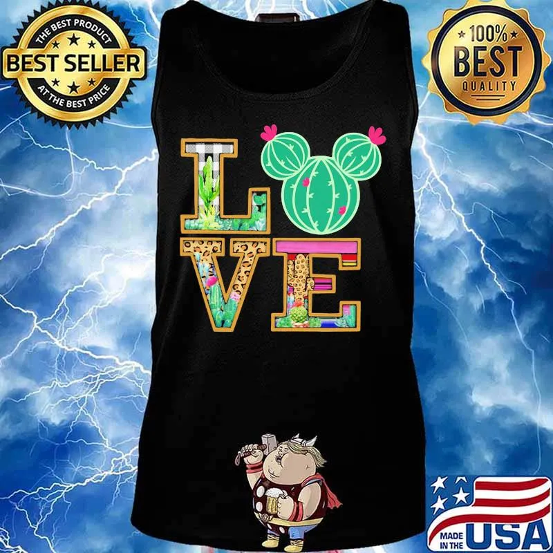 Love mickey mouse cactus leopard s Tank top