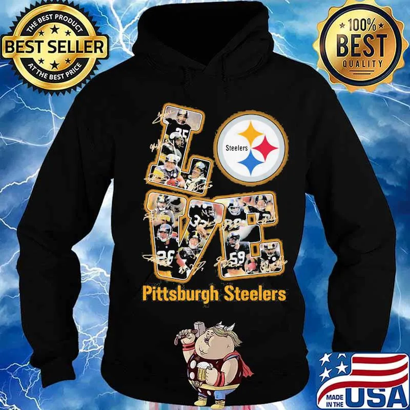 Love pittsburgh steelers signatures s Hoodie