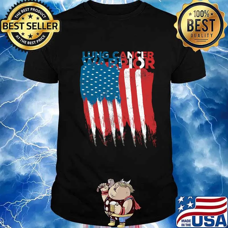 Lung Cancer Survivor Fun Power Flag Carcinoma Warr Shirt