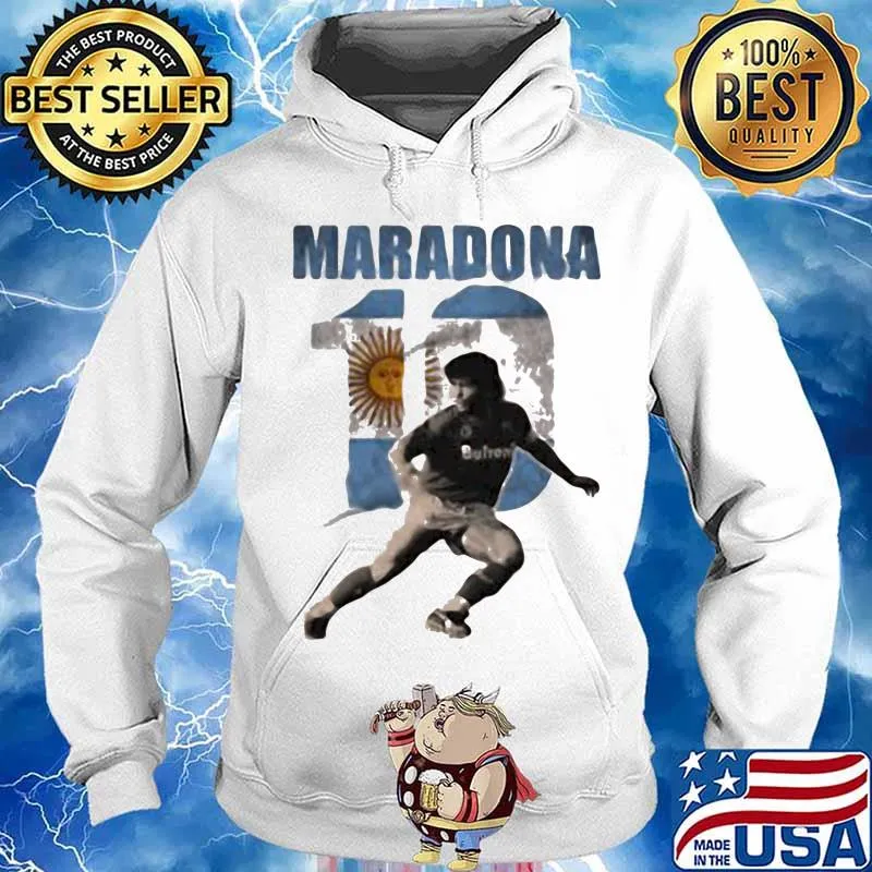 Maradona Legend Argentina Tee World Cup N10 Sun Shirt Hoodie