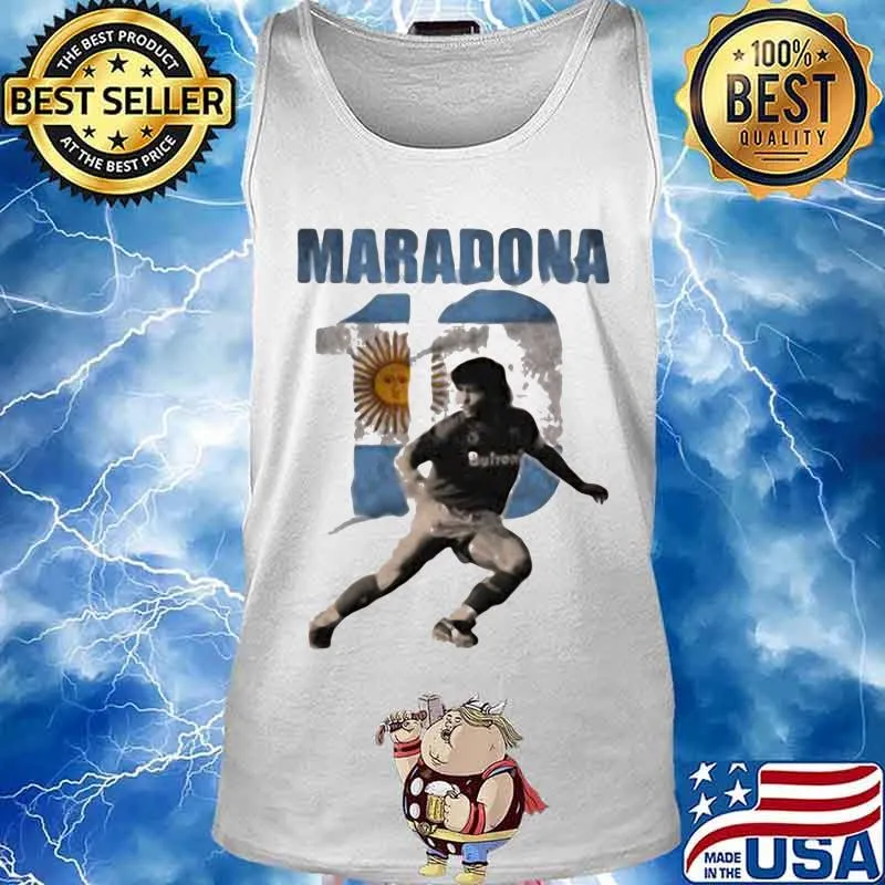 Maradona Legend Argentina Tee World Cup N10 Sun Shirt Tank top
