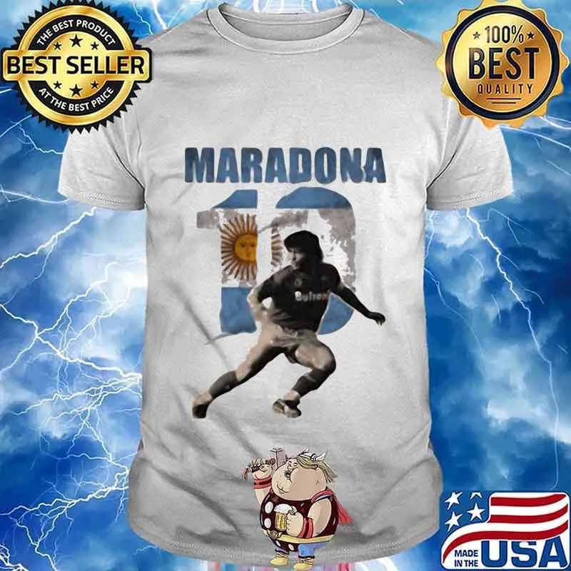 Maradona Legend Argentina Tee World Cup N10 Sun Shirt