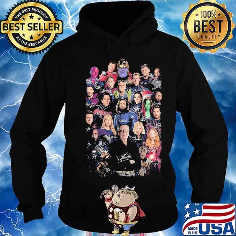 Marvel heroes stan lee signatures s Hoodie