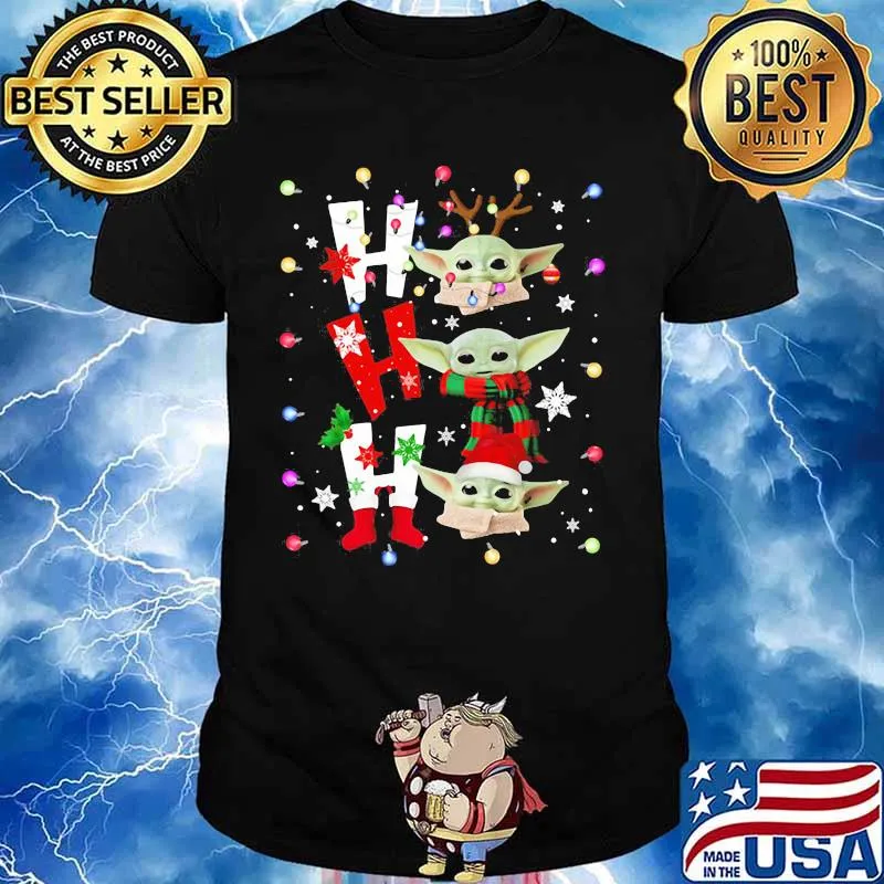 Merry christmas baby yoda ho ho ho shirt