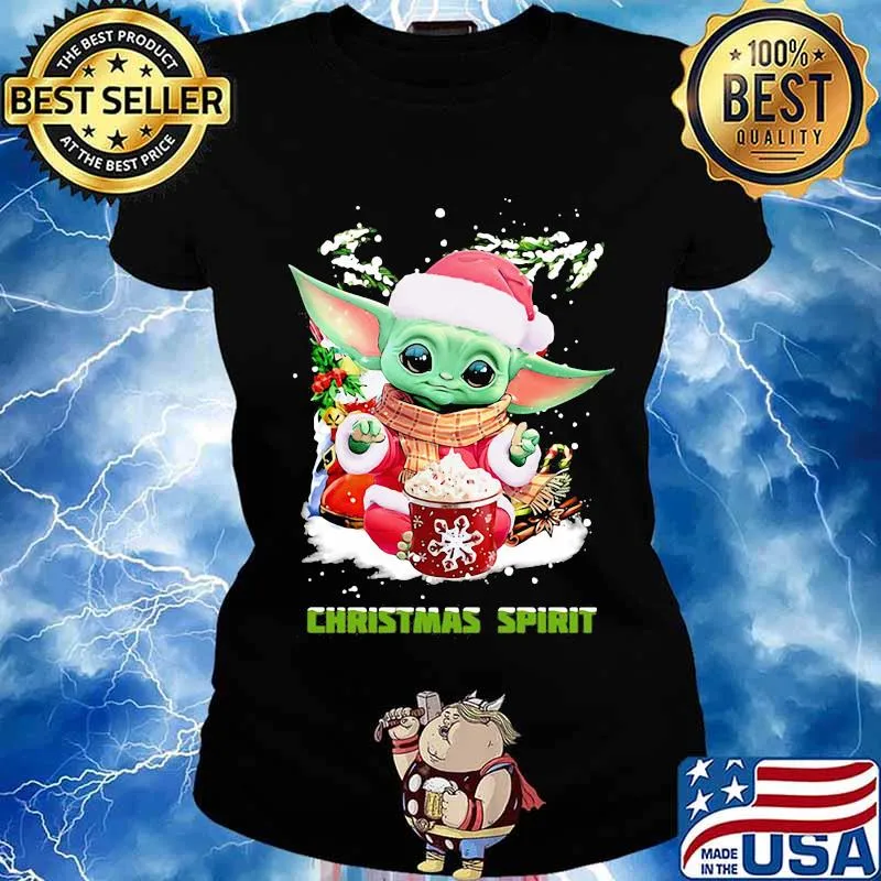 Merry christmas baby yoda spirit s Ladies tee
